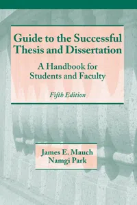 Guide to the Successful Thesis and Dissertation_cover