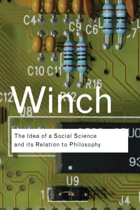 The Idea of a Social Science and Its Relation to Philosophy_cover