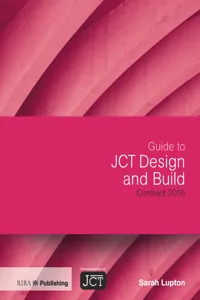 Guide to JCT Design and Build Contract 2016_cover