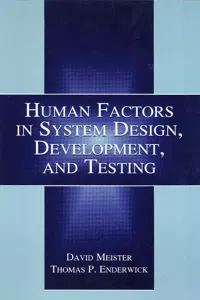 Human Factors in System Design, Development, and Testing_cover