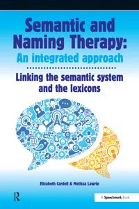 Semantic & Naming Therapy: An Integrated Approach_cover