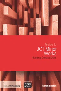 Guide to JCT Minor Works Building Contract 2016_cover