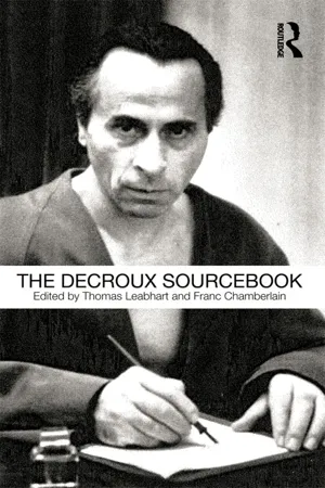 The Decroux Sourcebook