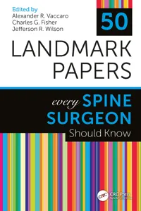 50 Landmark Papers Every Spine Surgeon Should Know_cover