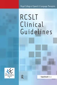 Royal College of Speech & Language Therapists Clinical Guidelines_cover