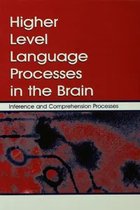 Higher Level Language Processes in the Brain_cover