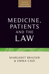 Medicine, patients and the law_cover