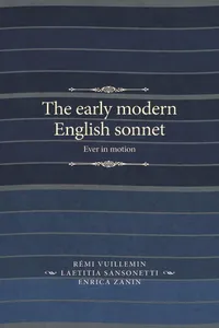 The early modern English sonnet_cover