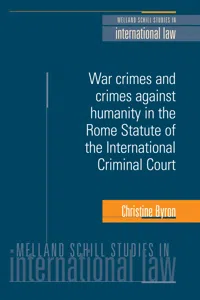 War crimes and crimes against humanity in the Rome Statute of the International Criminal Court_cover