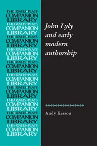 John Lyly and early modern authorship_cover