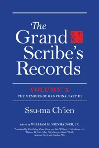 The Grand Scribe's Records, Volume X_cover
