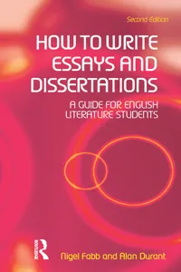 How to Write Essays and Dissertations_cover