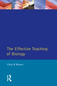 The Effective Teaching of Biology_cover