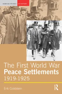 The First World War Peace Settlements, 1919-1925_cover