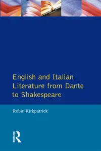 English and Italian Literature From Dante to Shakespeare_cover