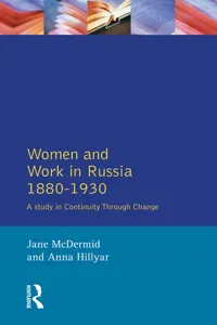 Women and Work in Russia, 1880-1930_cover