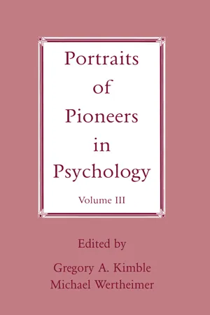 Portraits of Pioneers in Psychology