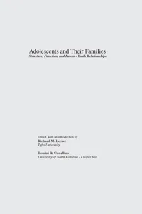 Adolescents and Their Families_cover