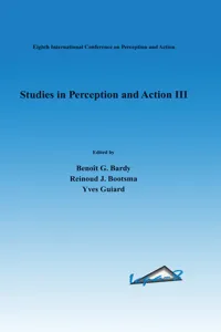 Studies in Perception and Action III_cover