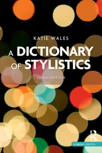 A Dictionary of Stylistics_cover