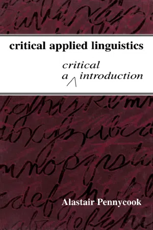 Critical Applied Linguistics