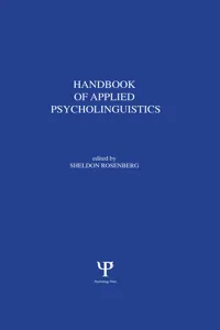 Handbook of Applied Psycholinguistics_cover