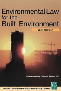 Environmental Law for The Built Environment_cover
