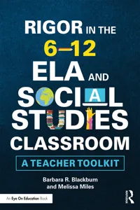 Rigor in the 6–12 ELA and Social Studies Classroom_cover