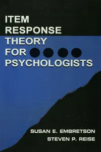 Item Response Theory for Psychologists_cover