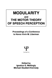 Modularity and the Motor theory of Speech Perception_cover