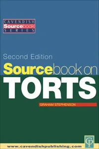 Sourcebook on Tort Law 2/e_cover