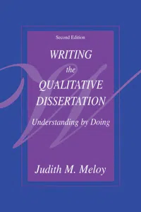 Writing the Qualitative Dissertation_cover