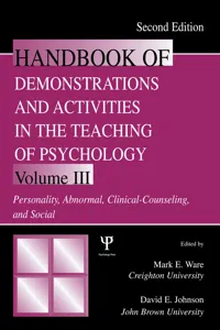 Handbook of Demonstrations and Activities in the Teaching of Psychology_cover