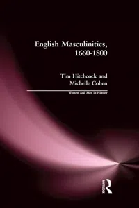English Masculinities, 1660-1800_cover