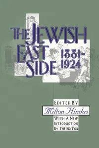 The Jewish East Side: 1881-1924_cover