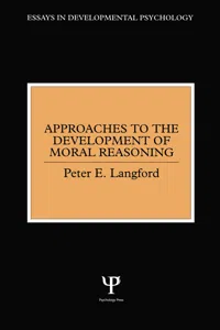 Approaches to the Development of Moral Reasoning_cover