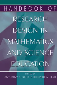 Handbook of Research Design in Mathematics and Science Education_cover