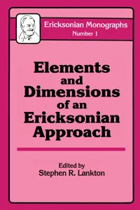 Elements And Dimensions Of An Ericksonian Approach_cover