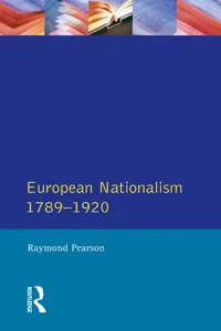 The Longman Companion to European Nationalism 1789-1920_cover