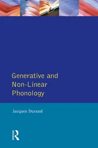 Generative and Non-Linear Phonology_cover