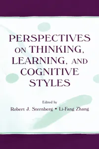 Perspectives on Thinking, Learning, and Cognitive Styles_cover