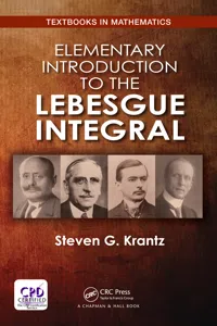 Elementary Introduction to the Lebesgue Integral_cover