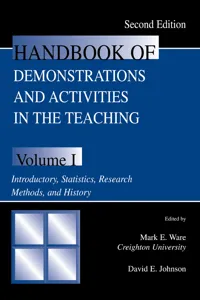 Handbook of Demonstrations and Activities in the Teaching of Psychology_cover