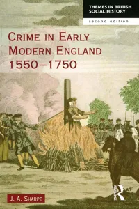 Crime in Early Modern England 1550-1750_cover