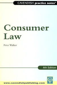 Practice Notes on Consumer Law_cover