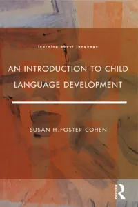 An Introduction to Child Language Development_cover