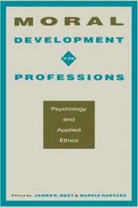 Moral Development in the Professions_cover