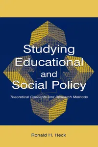 Studying Educational and Social Policy_cover