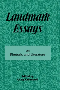 Landmark Essays on Rhetoric and Literature_cover
