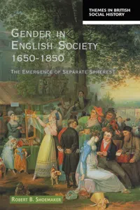 Gender in English Society 1650-1850_cover